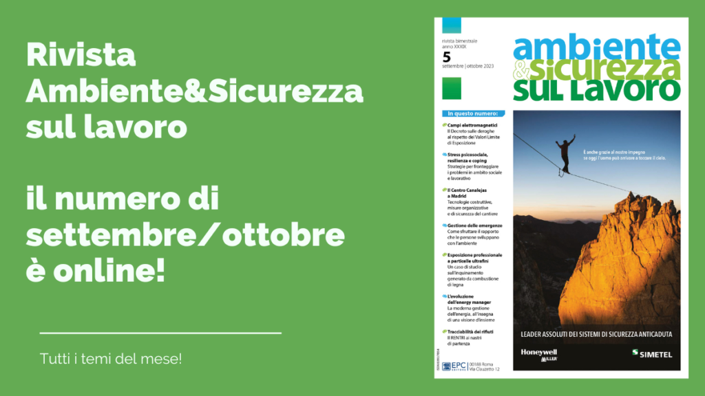 Ambiente&Sicurezza sul Lavoro 5/2023