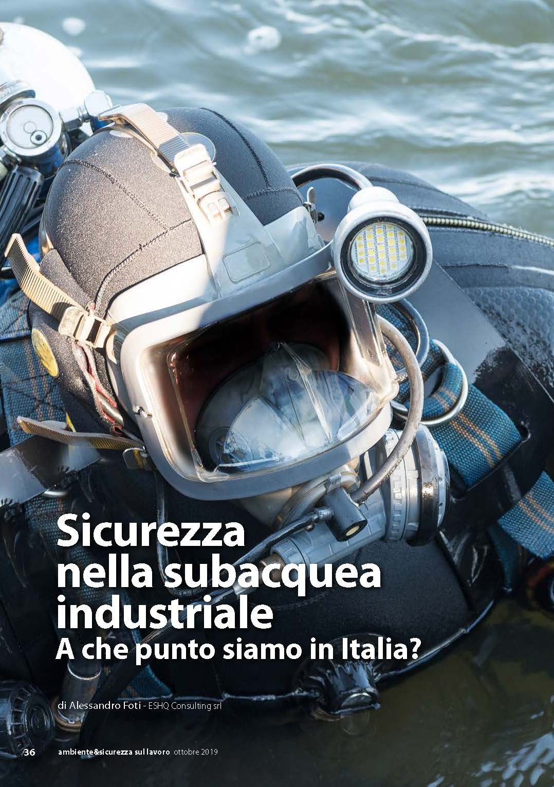 Sicurezza nella subacquea industriale. Come sta cambiando la UNI 11366? -  InSic